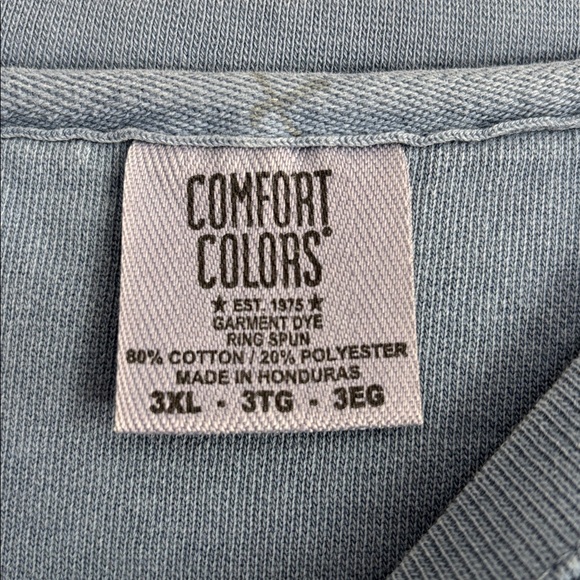 Taylor Swift The Eras Tour Comfort Colors Blue Crewneck Sweater 3XL Oversized - Picture 2 of 10